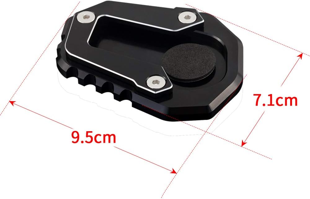 For F900R F900XR 2020 2021 2022 2023 2024 2025 Motorcycle Accessories CNC Kickstand Pad F900 R XR F 900R 900XR Foot Side Stand Enlarge Extension Pad (black)