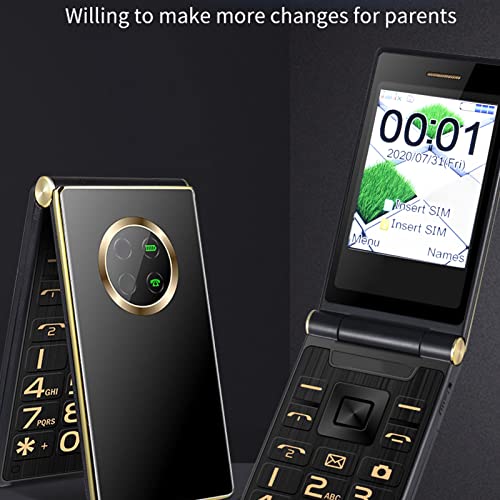 Zyyini Flip Phone With Camera, Senior Flip Phone Unlocked 2G, Dual Sim Flip Phone, One Touch Dial, 2.8In Screen, For Seniors & Kids(Gold) #TOP6