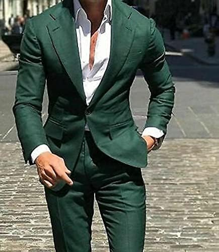 Amazon.com: Trajes para hombre verde 2 piezas traje de boda de playa traje  de novio trajes de desgaste : Ropa, Zapatos y Joyería