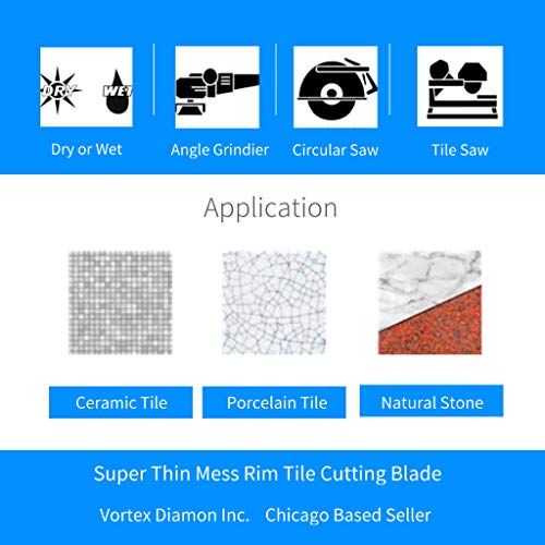 Alskar Diamond Adlcpm 10 Inch Super Thin Tile Saw Diamond Blade For Cutting Porcelain Tiles Granite Marble Ceramics (10") #TOP4