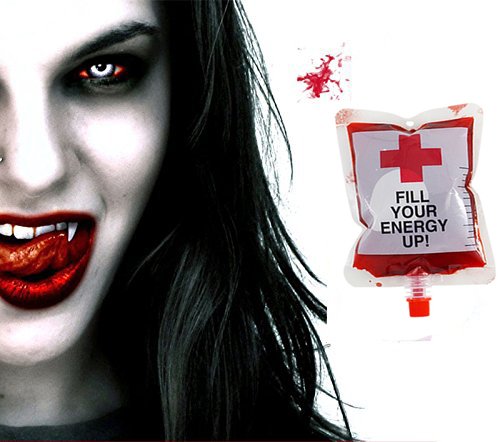 Megrocle 10 Pack Novelty Blood Bags For Drinks Container, Reusable Food Grade Bags 8.5Oz With Cap, 5 Patterns Halloween Party Cups For Theme Parties, Zombie, Vampire Party Favors #TOP5