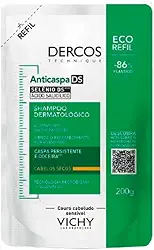 Vichy Dercos DS Refil Shampoo Anticaspa, Tratamento para Cabelos Secos, Elimina 100% da Caspa Visível, Alivia a Coceira e Previne o Reaparecimento por 6 Semanas, 200ml