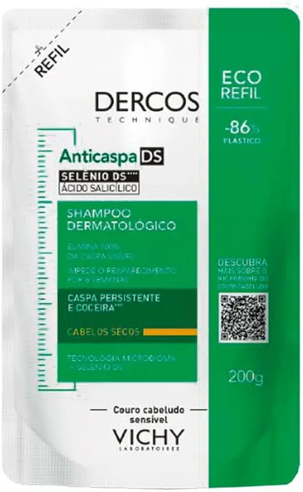 Vichy, Dercos Shampoo Anticaspa Intensivo para Cabelos Secos