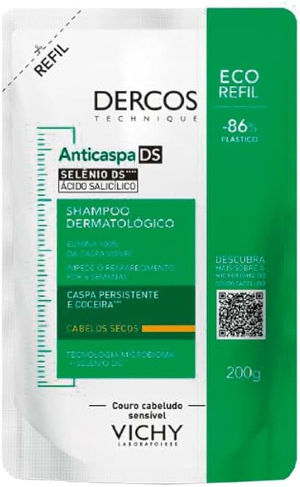 Vichy, Dercos Shampoo Anticaspa Intensivo para Cabelos Secos