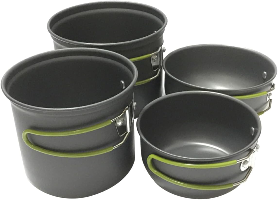 GANAZONO Camping Cookware Kit Pots Outdoor Cooking Equipment for Picnic Hiking Camping