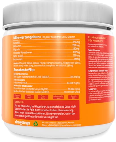 Probiotika Hund - (135 Verdauungssnacks + 9 Milliarden KBE) - Natürliches Supplement bei Durchfall für Verdauung & Darmflora
