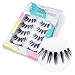 Omberlan False Eyelashes Dramatic Lashes - Multipack 3D Fake Eyelashes Makeup Thick Long Strip Lashes, Handmade Mink Eyelashes Soft 5 Pairs