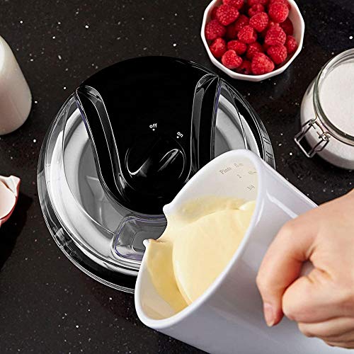 ALY Speiseeismaschine, Gefrierbehälter Eismaschine für Frozen Yoghurt, Sorbet und Eiscreme, schwarz – Bild 4