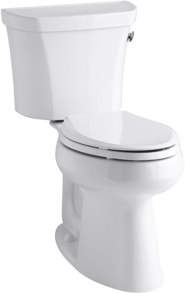 Kohler KOH3889-RA-0 1.28 GPF Two-Piece Comfort Height Elongated Toilet with 10" Rough In and Right Hand Trip Lever from the Highline Collection White