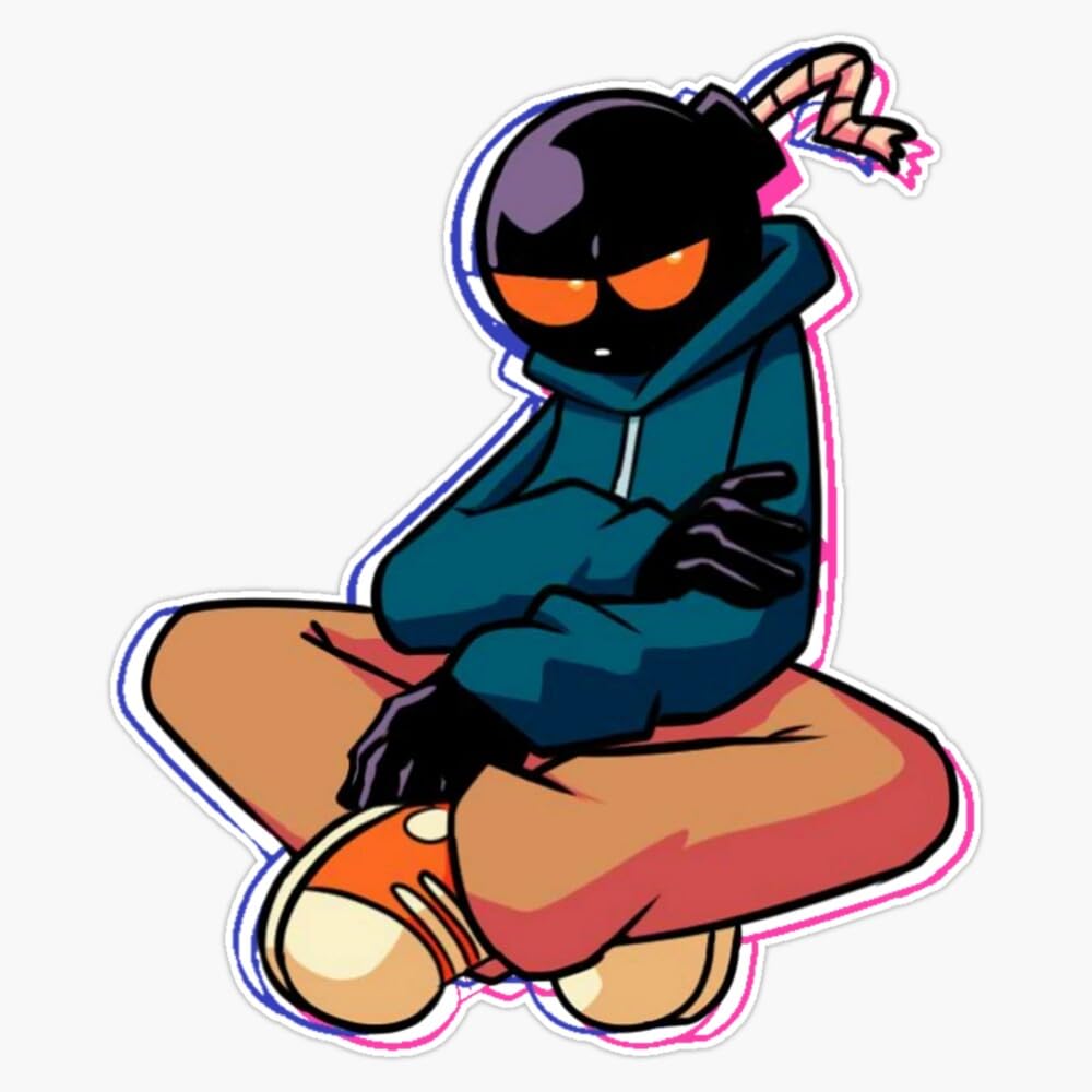 Whitty (Friday Night Funkin) Sticker Vinyl Waterproof Sticker Decal Car Laptop Wall Window Bumper Sticker 5"