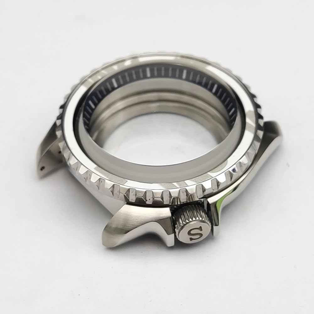 42mm Kapitelring Uhrengehäuse, Passend für NH35 NH36 Werk 3.8 Krone, Ersatz Taucher Uhren Modifizierung Kit für Seiko SKX007