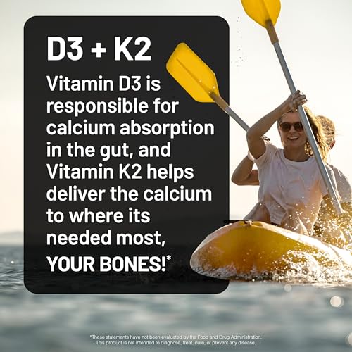 NatureWise Vitamin D3 5000IU + K2 MK-7 100mcg Supplement, 30 Softgels - image 2