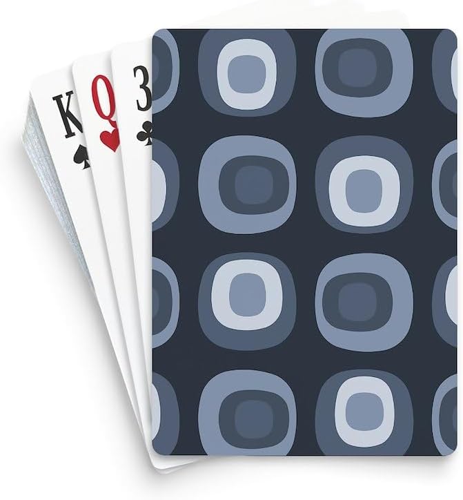 CafePress MCM Abstract Pattern Slate Gray Standard Size Playing Cards