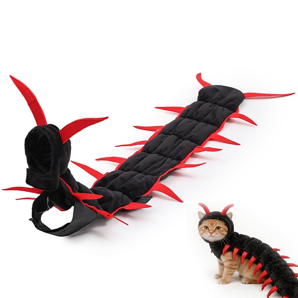 Adjustable Cat Dog Fancy Dress, Halloween Centipede Pet Costume