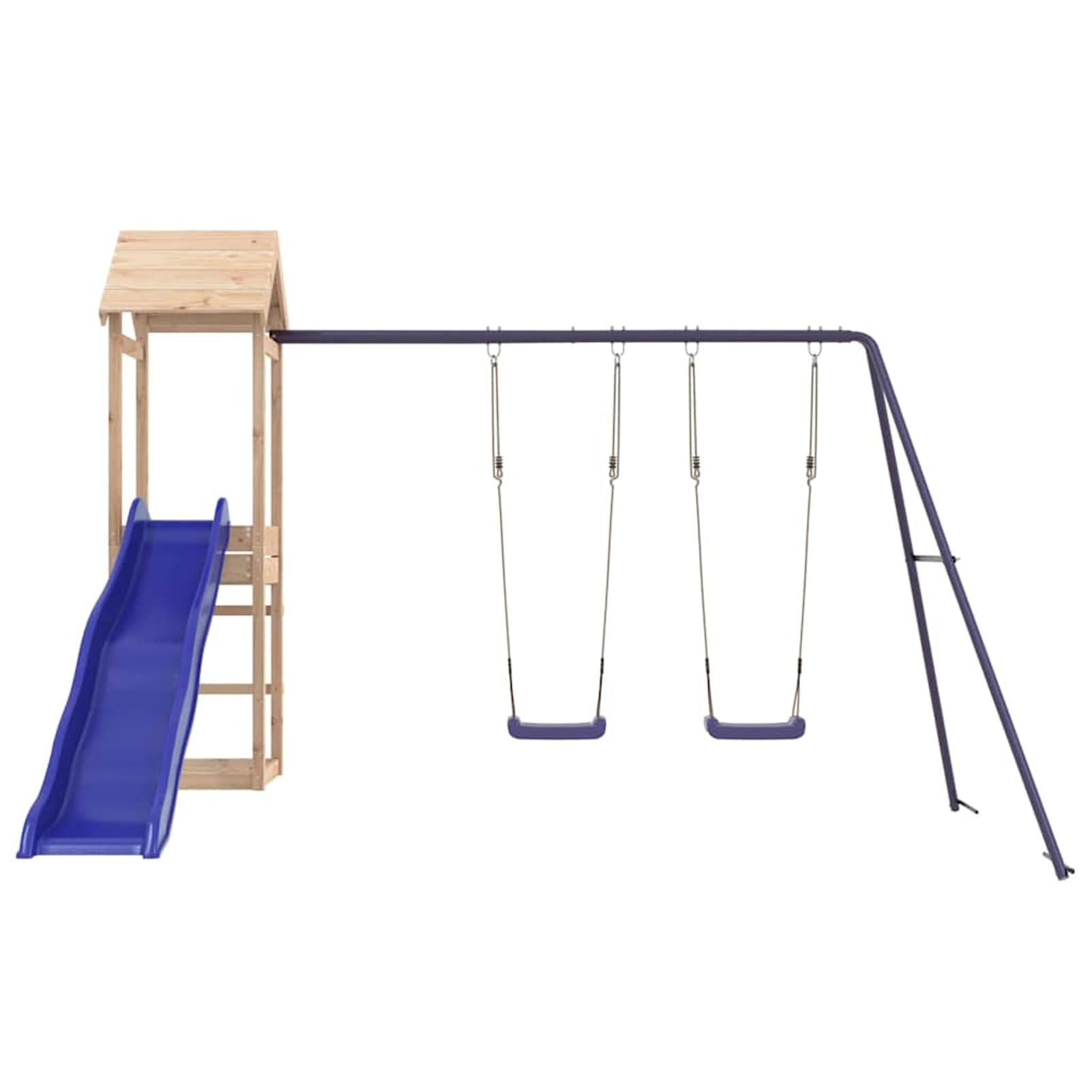 Gecheer Set de Parque Infantil de Madera, con tobogán y Dos Columpios, Torre de Juegos y Estructura Robusta, de Pino Macizo, para jardín y niños de 3 a 8 años
