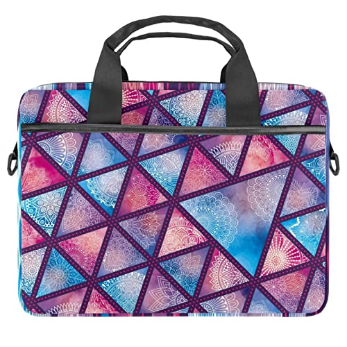 Sacoche pour ordinateur portable 13 14 pouces sac bandoulière floral rose bleu