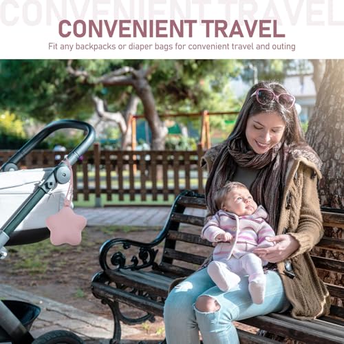 Schnullerbox für Unterwegs, Tragbare Silikon Schnullerbox Schnuller Aufbewahrung, Stern-Design, Tragbare Schnuller Box, Box Dummy für Unterwegs Baby Zubehör 0-6 Monate