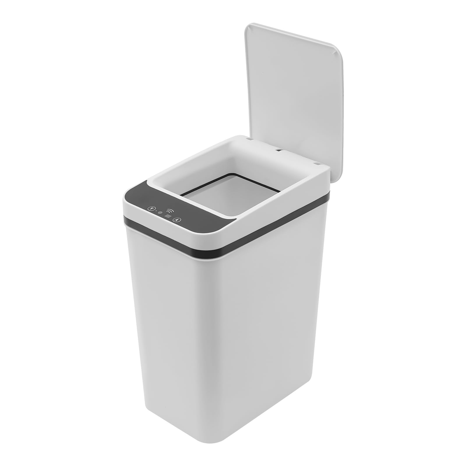 Poubelle automatique avec capteur infrarouge et vibration, sans contact, avec couvercle anti-odeur, capacité de 8 à 9 l, forme rectangulaire compacte pour cuisine, salle de bain, bureau