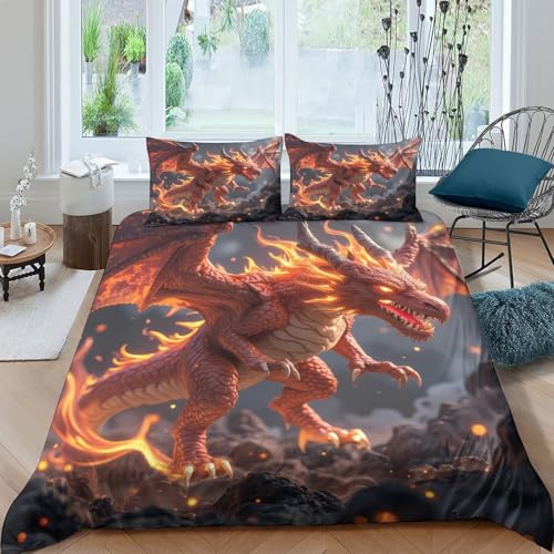 Housse de couette 260x220 cm à effet 3D en microfibre résistante et ultra douce - 4
