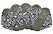 5 Pieces Charcoal Bamboo Mama Cloth/ Menstrual Pads/ Reusable Sanitary Pads (Pantyliner (8 inch), Black Lace)
