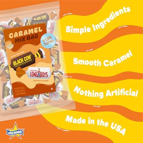 Atkinson's Black Cow & Long Boys Chewy Caramel Mixed Candy, 2 lb Bulk Bag — view 3