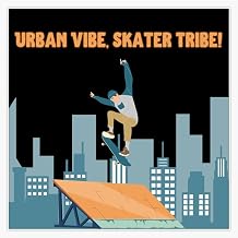 Magnet Urban Vibe, Skater Tribe! Skate Magnetic Vinyl Sticker Weatherproof 5"