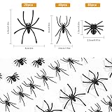 Photo of the 3 Sizes 120 Pieces Plastic Spiders Small Plastic Spiders Fake Prank