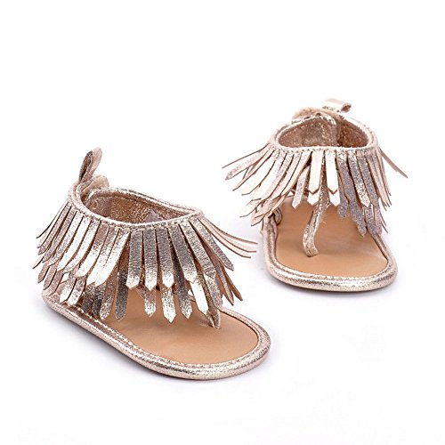 Infant Newborn Baby Girl Summer Anti-Slip Soft Sole Crib Shoes Tassel Moccasin Sandal