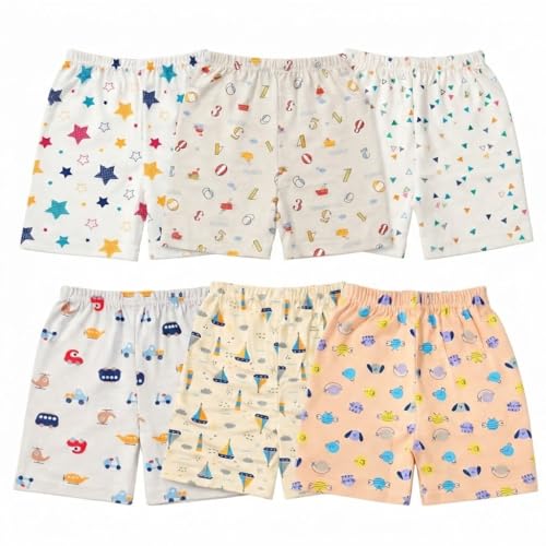 Image of Tinchuk Hoseiry Cotton Boy's Regular Shorts Pack of 6 - Assorted Mix Print