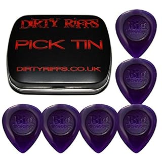 Dunlop Big Stubby Lot de 6 médiators pour guitare Violet 3,00 mm dans une boîte pratique - Les Beatles, Paul McCartney, John Lennon, RIngo Starr, George Harrison