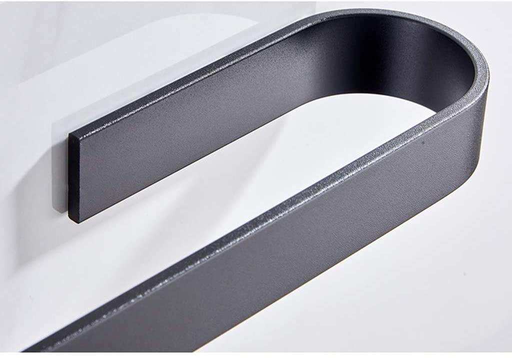Toallero Toallero Soporte De Baño De Aluminio Negro, Toallero Ensanchado Montado En La Pared Toalleros, para Baño Dormitorio Cocina, Sin Perforación(Size:60cm)