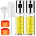 CHUANGSIxx 2Pcs Olive Oil sprayer Mister for Cooking 3.4-Ounce Capacity Food-grade Glass Bottle Vinegar Mist Spray Dispenser for BBQ Salad Baking Roasting Grilling Frying, Bonus a Cleaning Brush