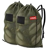 Archerest 2 Pack Extra Large Mesh Duck Decoy Bag, Decoy Bags for Duck Goose with Double Drawstring & Adjustable Shoulder Straps, Light Weight Turkey Waterfowl Hunting Storage Backpack