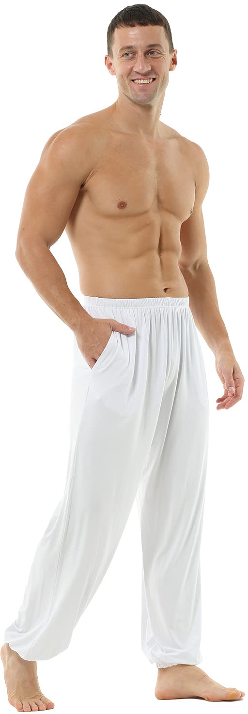 HOEREV Super Soft Modal Spandex Harem Yoga Pilates Pants