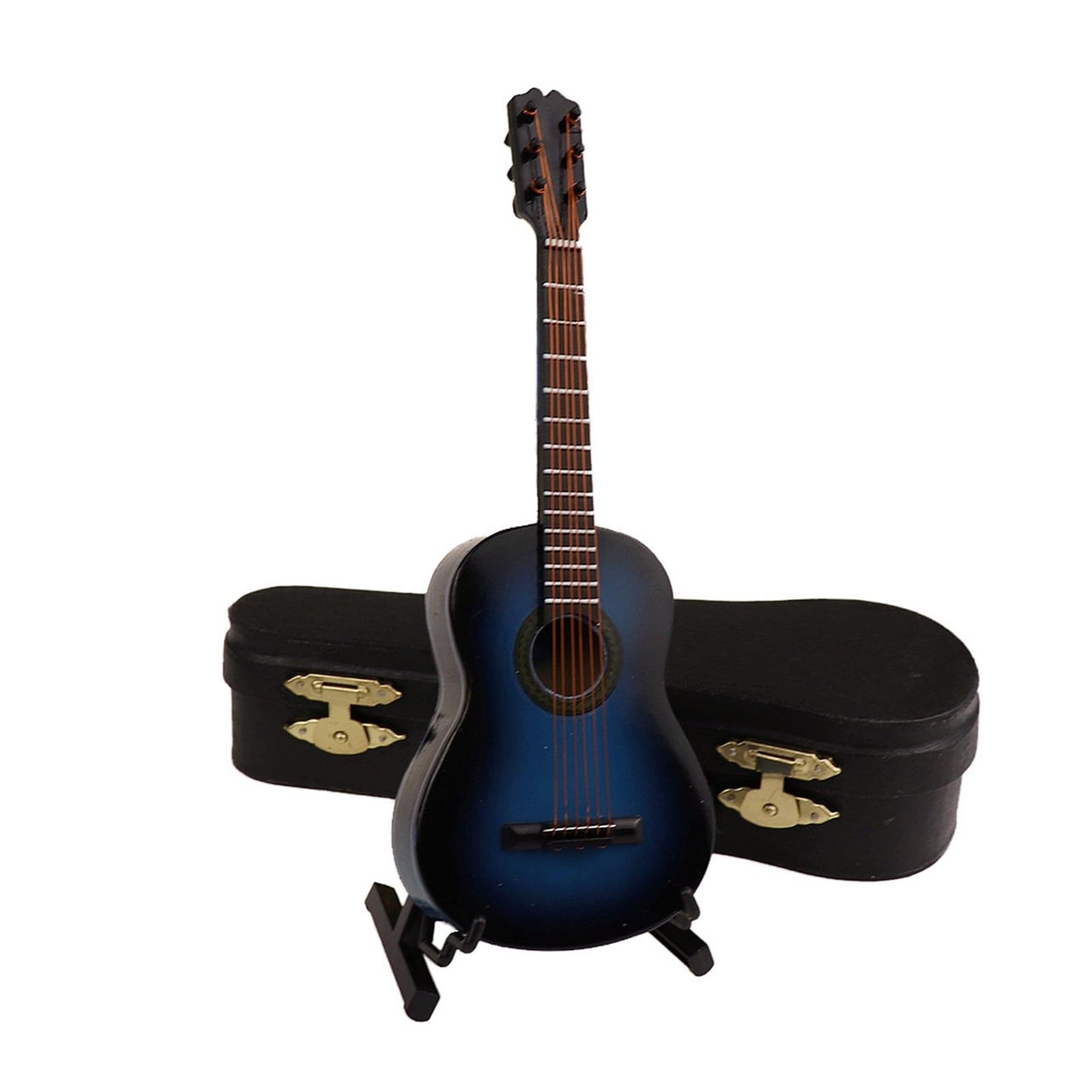 Mini Model Musical Instrument Mini Musical Instrument Notch Corner Folk Classical Guitar Model Ornament 25cm (Color : 03)