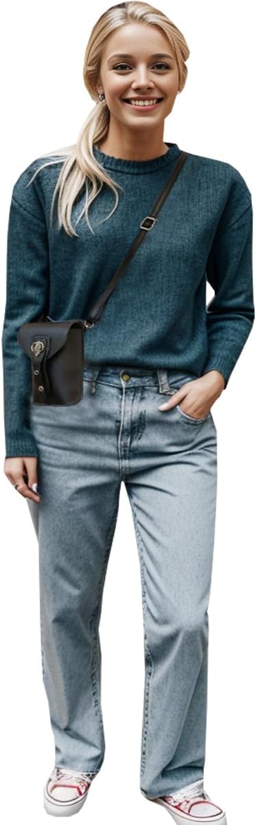 Larswon Belt Pouch, Renaissance Bag Medieval Leather Ren Faire Accessories Small Crossbody Belt Bag Cell Phone Pouch Renaissance Belt (Black - Fairy) - Image 2