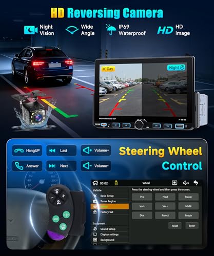 Radio Para Auto Single DIN Pantalla Táctil 7 Pulgadas miniatura 7