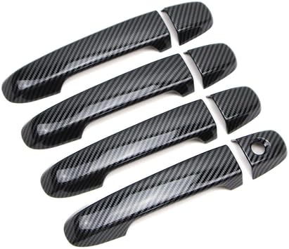 Dreamseek 4Pcs Door Handle Cover for Toyota Camry 2012-2017 Exterior ABS Molding Protector Carbon Fiber Pattern Trim