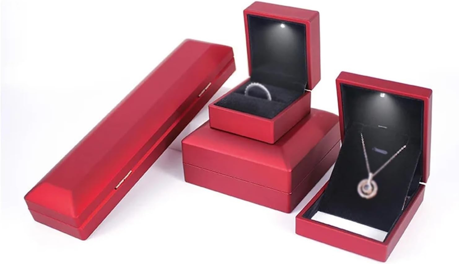 Gift Box Packaging Display Light Storage Design LED Wedding Engagement(D)