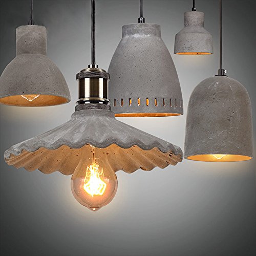 Lustre ciment E27 style B pour illuminer une table de cuisine moderne - 4