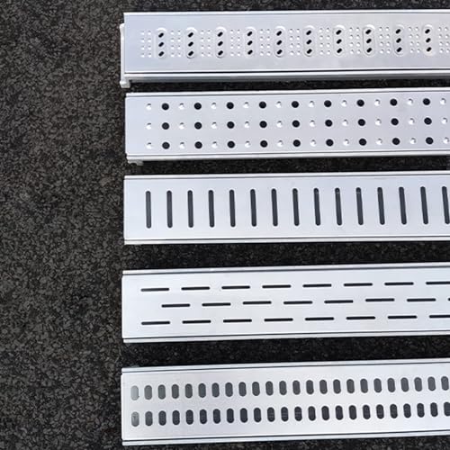 Sistema de Zanja de Drenaje de Acero Inoxidable de 2 pies para Patios y entradas de vehículos, Canal de Drenaje para Jardines y Pisos de concreto, Cubierta de sumidero con Rejilla Plateada d