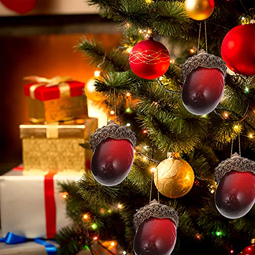 Yardwe Ornamentos: Adereços realistas Espuma de Natal Natural Favor Mesa Bolotas de Foto: Simulação