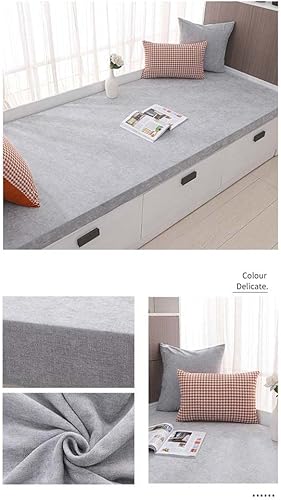 Miniatura 3 de Cojín cómodo para banco de ventana con lazos, 123 pulgadas de grosor, almohadillas personalizadas para muebles de jardín, patio, comedor, silla,