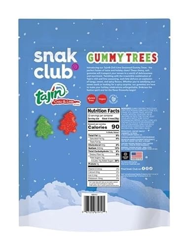 Miniatura 3 de Snak Club - Paquete de caramelos veganos Tajin Chili y lima sazonados con imán, bolsas de 24 onzas, piña, manzana, sandía, exclusivamente de Stone