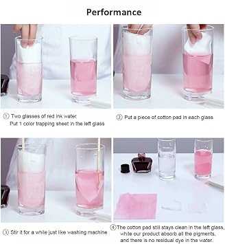 Color Absorber Sheets for Laundry, Dye Catcher Sheets to Prevent Clothes From Smearing