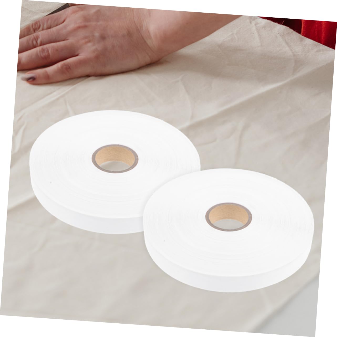 HAPINARY 2rouleaux Étiquettes De Lavage Vierges Imprimables Pour Vêtements Diy Étiquettes De Vierges Accessoires Vestimentaires