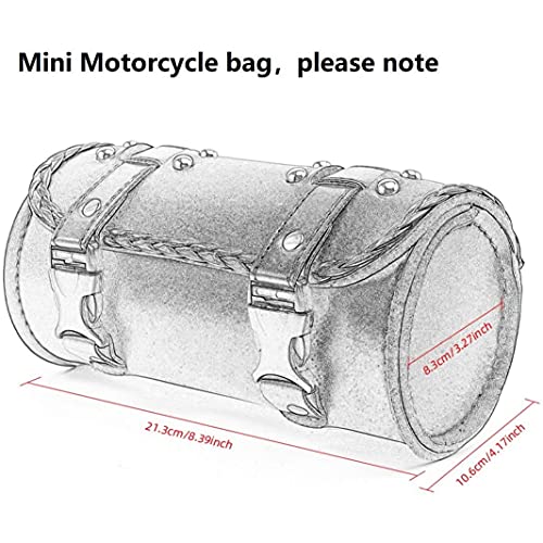 Bolsa de Horquilla para Moto de Cuero PU Negra miniatura 7