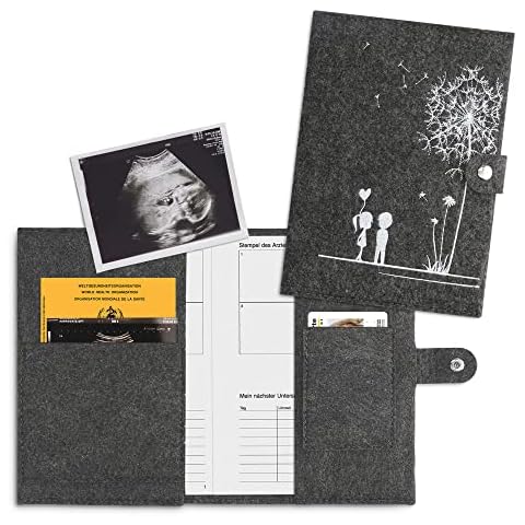 kwmobile Mutterpasshülle aus Filz - Hülle Cover