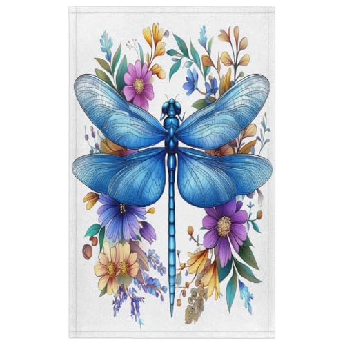 Torchons de cuisine anti trace microfibre douce vaisselle bleue - 2