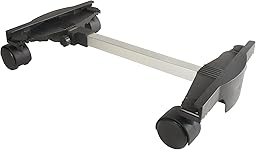 GREENSTAR - Chariot à Roulettes pour Poêle à Pétrole - Réglable de 45 à 60 cm - 4 Roues Pivotantes + Freins de Roues - Charge Max : 25 kg - Facilite le Déplacement du Poêle, Noir